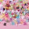 editTime 300PCS Kawaii Colorful Resin Acrylic 3D Gummy Bear Multi-Sized Heart Star Nail Charms with Snowflake Heart Star Slice (Multicolor6) view 4