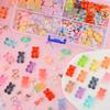 editTime 160PCS Kawaii Colorful Resin Acrylic 3D Bear Nail Art Charms for Nail DIY Crafting Scrapbook Accessories (Multicolor4) view 2