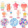 editTime 200PCS Kawaii Colorful Resin Acrylic 3D Gummy Bear Multi-Sized Heart Star Nail Charms with 300PCS Snowflake Heart Star Slice (Multicolor5) view 3