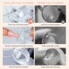 Saviland French Tip Nail Stamp: 8PCS Clear Silicone Nail Stamping Nail Art Stamper Kit, 2+2PCS Long & Short Jelly Stamper with Scrapers Nail Stamper Kit for French Manicure Home DIY Nail Salon view 3