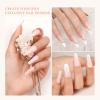 Saviland French Tip Nail Stamp: 8PCS Clear Silicone Nail Stamping Nail Art Stamper Kit, 2+2PCS Long & Short Jelly Stamper with Scrapers Nail Stamper Kit for French Manicure Home DIY Nail Salon view 4