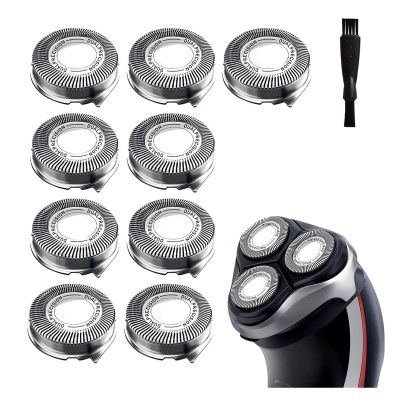 HQ8 Replacement Heads Blade Compatible with Norelco Razor and Aquatec Shavers, Razor Blades for PT720 AT880 AT810 AT891, New Upgraded HQ8 Blades for Norelco HQ8 Series Shavers, 9-Pack & Brush