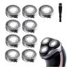 HQ8 Replacement Heads Blade Compatible with Norelco Razor and Aquatec Shavers, Razor Blades for PT720 AT880 AT810 AT891, New Upgraded HQ8 Blades for Norelco HQ8 Series Shavers, 9-Pack & Brush view 1