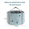 14L Collapsible Foot Soak Tub Bath with Handles for Soaking Kids Small Feet, Portable Foot Spa Bag Bucket Basin for Travel Camping, Green view 2
