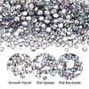 5320 Pieces Flat Back Gems Round Crystal Rhinestones 6 Sizes (1.5-6 mm) with Pick Up Tweezer and Rhinestones Picking Pen for Crafts Nail Face Art Clothes Shoes Bags DIY (Clear AB) view 3
