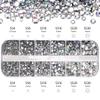 5320 Pieces Flat Back Gems Round Crystal Rhinestones 6 Sizes (1.5-6 mm) with Pick Up Tweezer and Rhinestones Picking Pen for Crafts Nail Face Art Clothes Shoes Bags DIY (Clear AB) view 4
