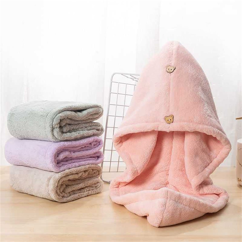 Dancing Wolf Microfiber Hair Drying Cap, Shower Drying Cap Absorbent Hair Towel Quick Dry Hair for Ladies and Kids Girls Bath Tools,Purple