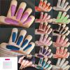 15 packs (300Pcs) / MEGA Set ofSugar ShineNail Art, Novice Friendly, Press on Nails Long, Luxury Wear Pattern Coffin Nails set, Full Cover Salon Fake Nails Art Tips, Acrylic Nails for Women and Girls, with Nail File and Grain Jelly Glue (a.All 15 p view 1