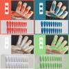 15 packs (300Pcs) / MEGA Set ofSugar ShineNail Art, Novice Friendly, Press on Nails Long, Luxury Wear Pattern Coffin Nails set, Full Cover Salon Fake Nails Art Tips, Acrylic Nails for Women and Girls, with Nail File and Grain Jelly Glue (c.Cute Set view 3