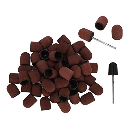 Nail Drill Bits,ANGGREK Sanding For Nails Professional Nail Polish Tool Kit 50Pcs 180# Grit Nail Sanding 2Pcs Sanding Shaft Nail Sanding