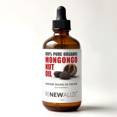 Renewalize Organic Mongongo or Manketti Nut Oil | Seals in Moisture and Protects Curly Hair from Heat | 100% Pure Cold Pressed Mongongo Oil with Spray Nozzle | Treatment for Frizz and Boosts Shine