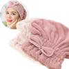 Jseng 2PC Microfiber Hair Drying Caps, Extrame Soft & Ultra Absorbent, Fast Drying Hair Turban Wrap Towels Thick Fluffy Shower Cap for Women view 1