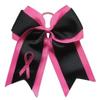 "Black Breast Cancer Ribbon" Cheer Hair Bow Pony Tail 3" Girls Cheerleading view 1