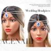 Acenail Wedding Headbands Chain Rhinestone Head Chain Bridal Hair Jewelry Silver Headpieces Bride Bohemian Hair Chain Prom Hair Accessories Halloween Head Accessory for Women view 3
