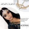 Acenail Rhinestone Head Chain Hair Jewelry Wedding Bride Headpieces Gold Headbands Women Head Jewelry Boho Hair Chains Bridal Halloween Hair Accessories (Splendid-Gold) view 2