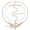 Acenail Rhinestone Head Chain Hair Jewelry Wedding Bride Headpieces Gold Headbands Women Head Jewelry Boho Hair Chains Bridal Halloween Hair Accessories (Splendid-Gold) view 4