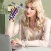 Spray Airbrush Set - Portable Facial Makeup Airbrush - Rechargeable Airbrush with Adjustable Buttons for Facial Skin Care Makeup SPA,Classic Purple view 3