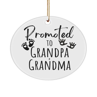 Promoted to Grandma and Grandpa, Pregnancy Announcement, Gift for New Grandparents, Soon to be Grandma, Pregnancy Reveal, Christmas Ornament
