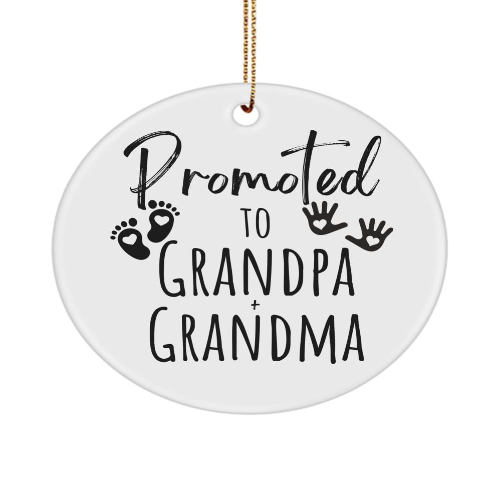 Promoted to Grandma and Grandpa, Pregnancy Announcement, Gift for New Grandparents, Soon to be Grandma, Pregnancy Reveal, Christmas Ornament