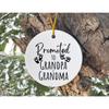 Promoted to Grandma and Grandpa, Pregnancy Announcement, Gift for New Grandparents, Soon to be Grandma, Pregnancy Reveal, Christmas Ornament view 2