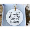 Promoted to Grandma and Grandpa, Pregnancy Announcement, Gift for New Grandparents, Soon to be Grandma, Pregnancy Reveal, Christmas Ornament view 3