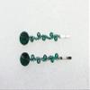 Faship A Pair Of Green Premium Rhinestone Crystal Floral Hair Clips 2 Pcs Pins view 2