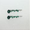Faship A Pair Of Green Premium Rhinestone Crystal Floral Hair Clips 2 Pcs Pins view 4