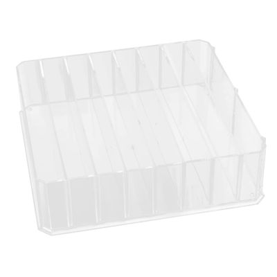 Zerodeko 1set Makeup Organizer Box Removable Dividers Multi-purpose Cosmetics Storage for Eyeshadow Lipstick and Nail Polish Compact and Functional Display Rack for Home and Vanity Use