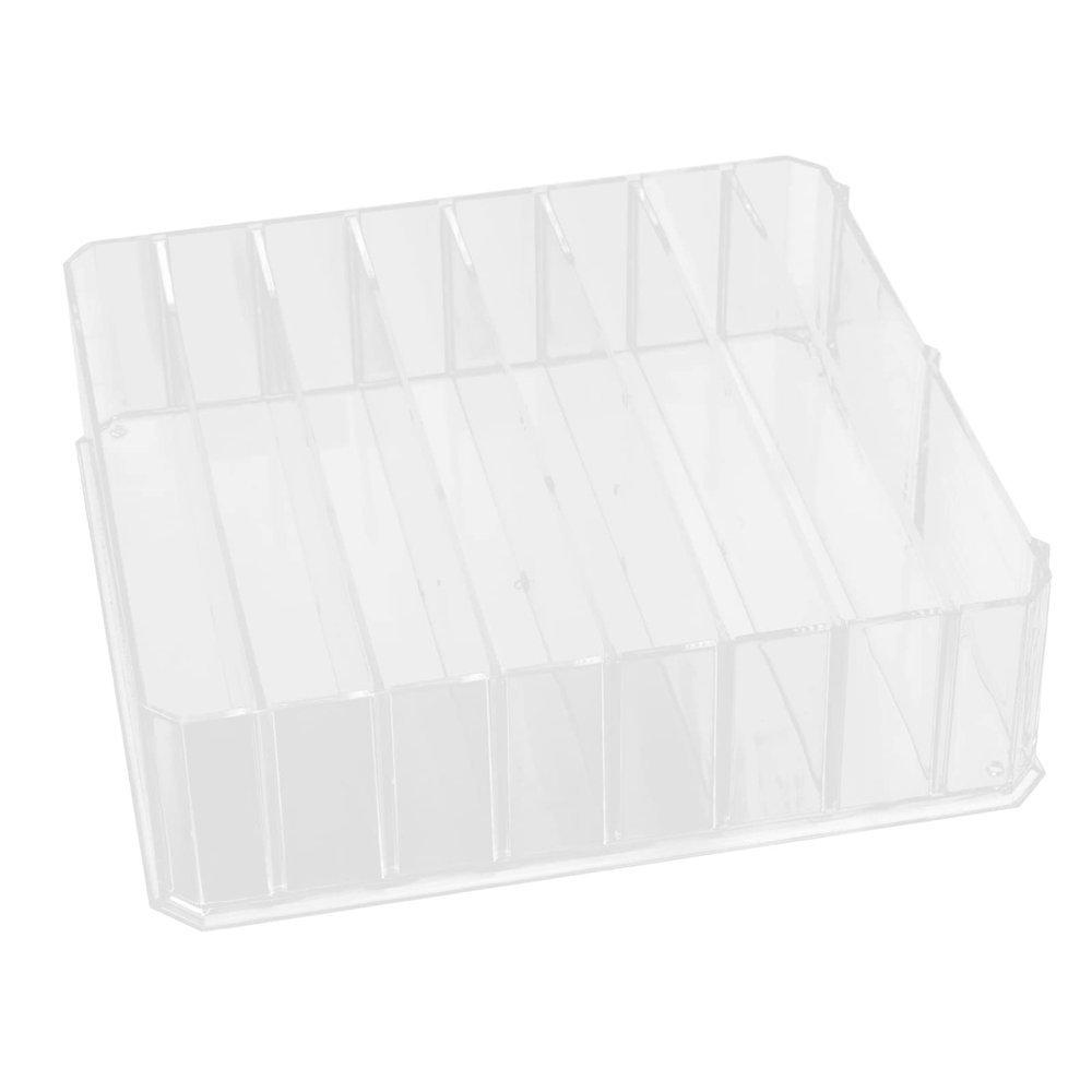 Zerodeko 1set Makeup Organizer Box Removable Dividers Multi-purpose Cosmetics Storage for Eyeshadow Lipstick and Nail Polish Compact and Functional Display Rack for Home and Vanity Use