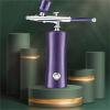Multifunctional Cordless Mini Air Compressor Kit Airbrush Paint Airbrush Airbrush for Nail Art Tattoo Craft Cake Nano Mist Sprayer,Purple view 1
