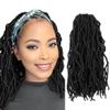 12 Inch Soft Locs Crochet Hair 6 Packs Short Straight Pre-looped New Faux Locs Crochet Hair 6 Packs, 1#(Jet Black) view 1
