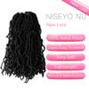 12 Inch Soft Locs Crochet Hair 6 Packs Short Straight Pre-looped New Faux Locs Crochet Hair 6 Packs, 1#(Jet Black) view 2