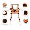 Tense Edano Aluminum Trolley Makeup Train Case with LED Lights Professional Cosmetic Organizer Studio with Speaker, Wheels and Stands Rolling Lighted Makeup Vanity Station for Travel (Rose Gold) view 2