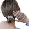5 Pieces Crystal Pearl Hair Ropes for Women Beaded Elastic Ponytail Scrunchies Holders Hairband for Girls view 1