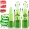 2 Pack Aloe Vera Lipstick, Long Lasting Lip Care Nutritious Plumper Lip Balm, Moisturizer Magic Color Changing Crystal Jelly Lipstick, Lip Gloss Matte Makeup Tinted Lip Balm (Green A) view 1