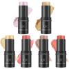 6 Colors Contour Stick Highlighter Stick and Cream Blush Stick Kit, Face Brightens and Bronzer Shades Pencil, Facial Contour Shaping Makeup Sticks for Cheeks  Lips Eyes view 1