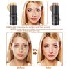 6 Colors Contour Stick Highlighter Stick and Cream Blush Stick Kit, Face Brightens and Bronzer Shades Pencil, Facial Contour Shaping Makeup Sticks for Cheeks  Lips Eyes view 3