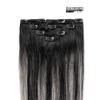 12" Clip in Hair Extensions Remy Human Hair Black Balayage Silver for Women - Silky Straight 100% Real Human Hair 50grams 4pieces #1BT(SilverP1B) Color view 2