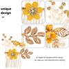 FOMIYES Bridal Hair Comb and Pins Set, Yellow Flower Headpiece for Wedding, Party, and Evening, 4 Pieces Zinc Alloy Hair Accessories view 4