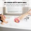 COHEALI 2Pcs Bath Loofah Sponge Ice Cream Cone Shower Sponge Exfoliating Mesh Pouf Bath Ball Body Scrubber Exfoliator for Men Women Light Yellow Pink view 4