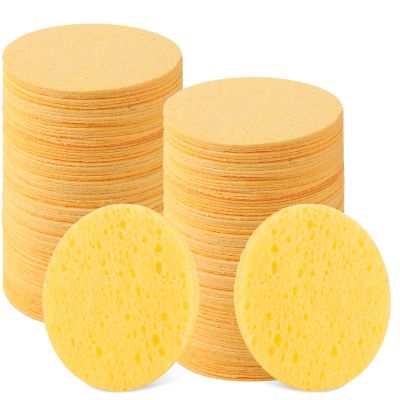 150 Pcs Compressed Facial Sponges Natural Cosmetic Spa sponges 2.5 Inch for Women Facial Cleansing Exfoliating Mask, Makeup Removal Pads