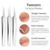 Blackhead Remover Tools,Upgrade 10 PCS Acne Needles,GERY Whitehead Removal Extractor Tools,Pimple Popper Tool Kit, Professional Stainless Pimple Acne Blemish Removal Tools Set with Leather Package view 2