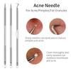 Blackhead Remover Tools,Upgrade 10 PCS Acne Needles,GERY Whitehead Removal Extractor Tools,Pimple Popper Tool Kit, Professional Stainless Pimple Acne Blemish Removal Tools Set with Leather Package view 3