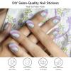 DUKASOU Semi Cured Gel Nail Strips, Colorful | 28 pcs Gel Nail Strips Work with Any UV Lamp, Salon Quality UV Nails Stickers, Easy to Apply for Home Nails DIY view 2