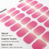 DUKASOU Semi Cured Gel Nail Strips, Pink Purple | 28 pcs Gel Nail Strips Work with Any UV Lamp, Salon Quality UV Nails Stickers, Easy to Apply for Home Nails DIY view 3