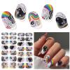 DUKASOU Semi Cured Gel Nail Strips, Iridescent | 28 pcs Gel Nail Strips Work with Any UV Lamp, Salon Quality UV Nails Stickers, Easy to Apply for Home Nails DIY view 1