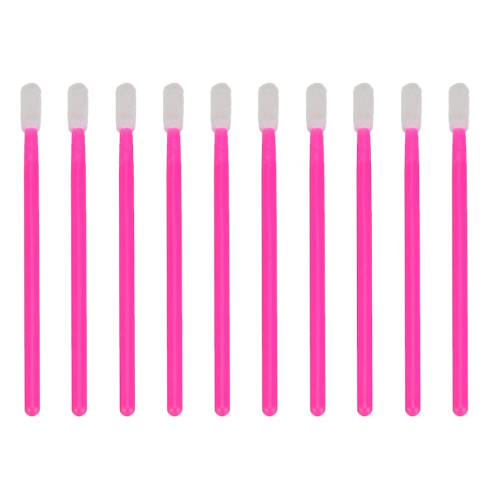 FRCOLOR 100pcs Disposable Lip Applicator Brushes Soft Head Silicone Makeup Brushes for Precise Lip Color Application for Balm and Gloss for Makeup Lovers and Beginners
