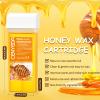 CENYEDA Roll On Wax Kit - Hair Removal Cartridges, 4 Pack Honey Rollers With 50 Strips and 20 After-Wax Treatment Wipes view 2