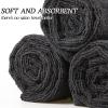 Shimeyao 36 Pack Bleach Proof Towels Microfiber Absorbent Bleach Resistant Hair Quick Dry Towels Bulk for Gym Bath Spa Home Hair Drying, 16 x 27 Inches (Black) view 2