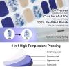 DUKASOU Semi Cured Gel Nail Strips, Navy Blue | 28 pcs Gel Nail Strips Work with Any UV Lamp, Salon Quality UV Nails Stickers, Easy to Apply for Home Nails DIY view 4